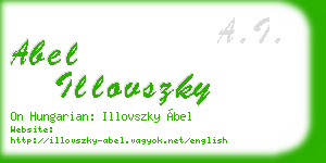 abel illovszky business card
